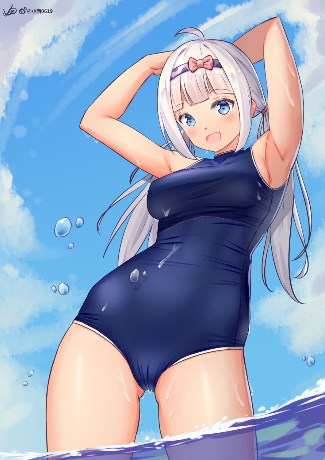 cameltoe konishi_(565112307) school_swimsuit swimsuits wet