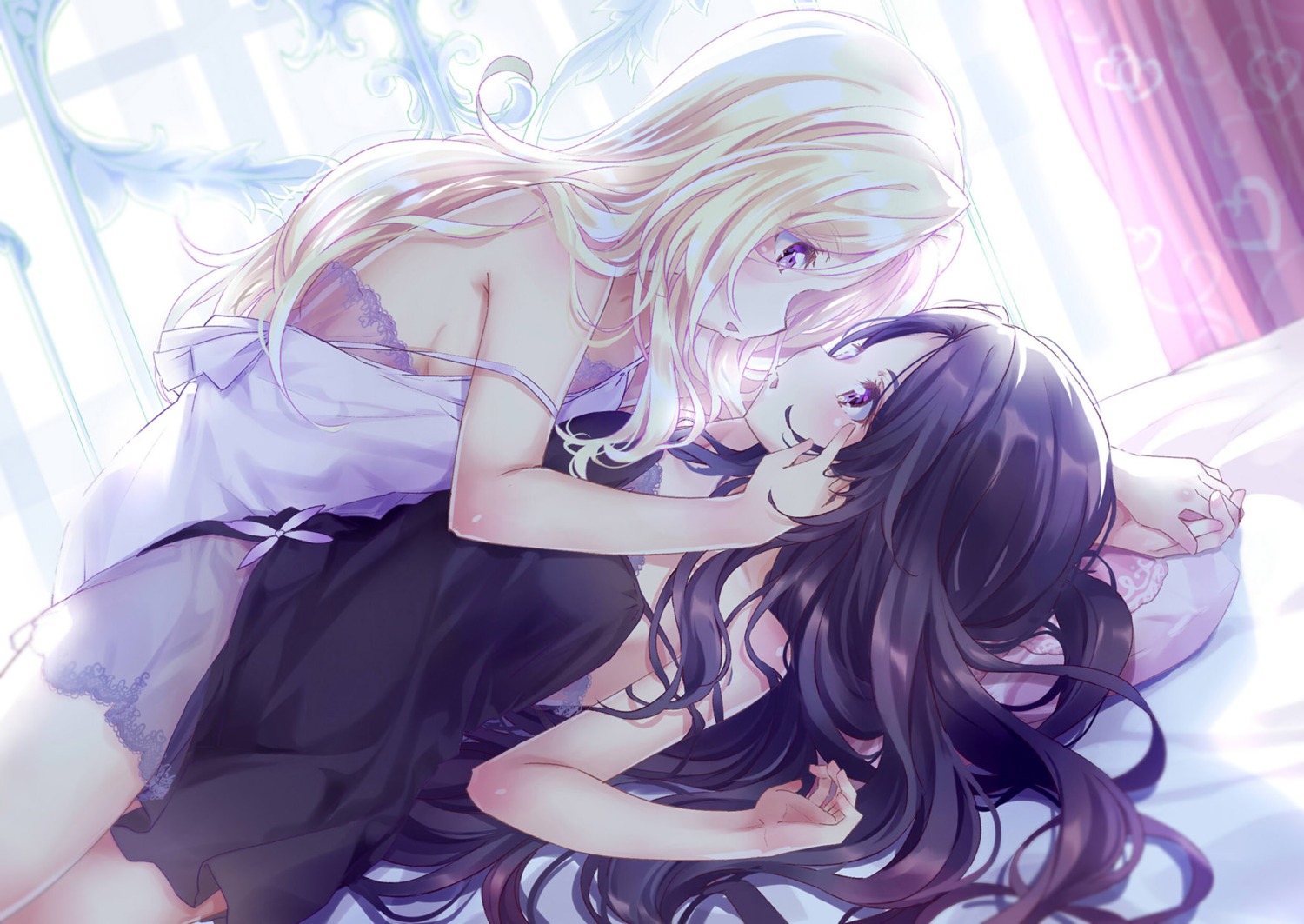 54hao dress lingerie no_bra see_through yuri