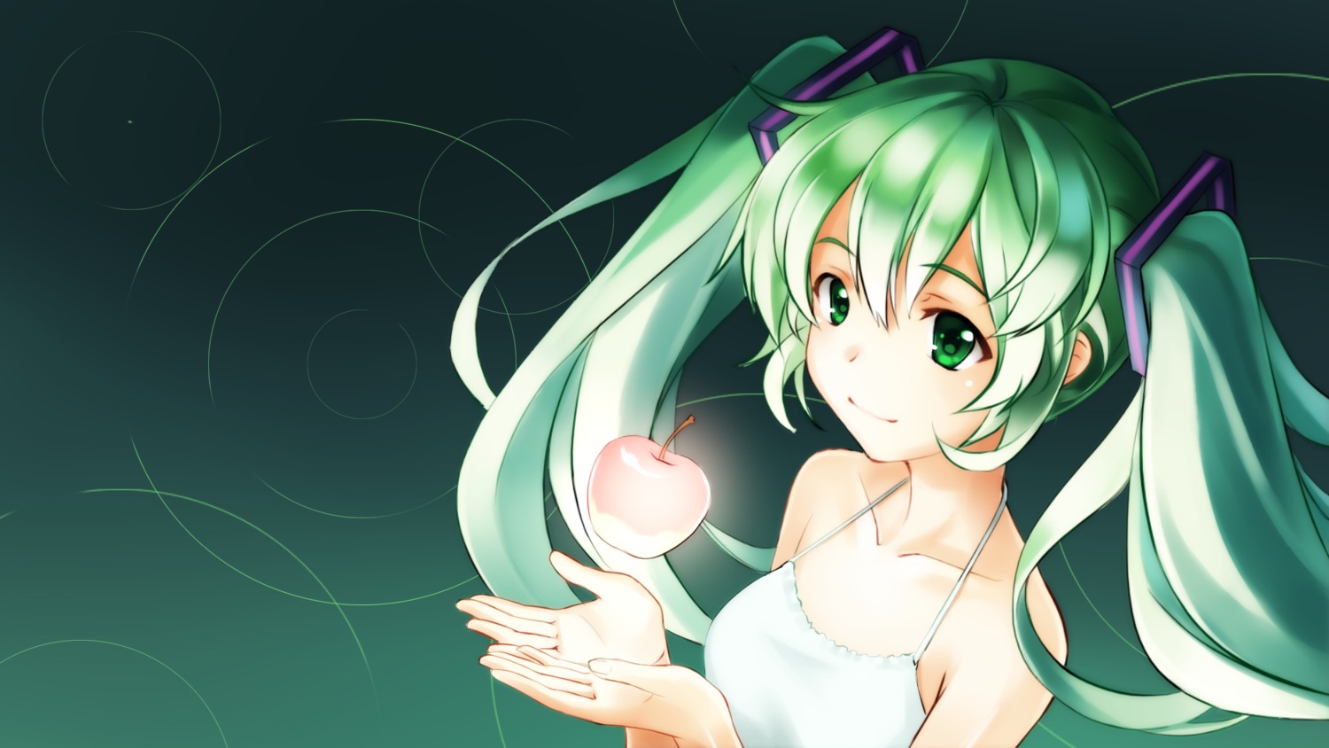 ame_no_uta dress hatsune_miku vocaloid wallpaper