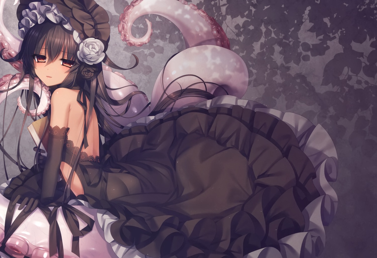 ass call_of_cthulhu dress monster_girl tentacles tsukikage_nemu