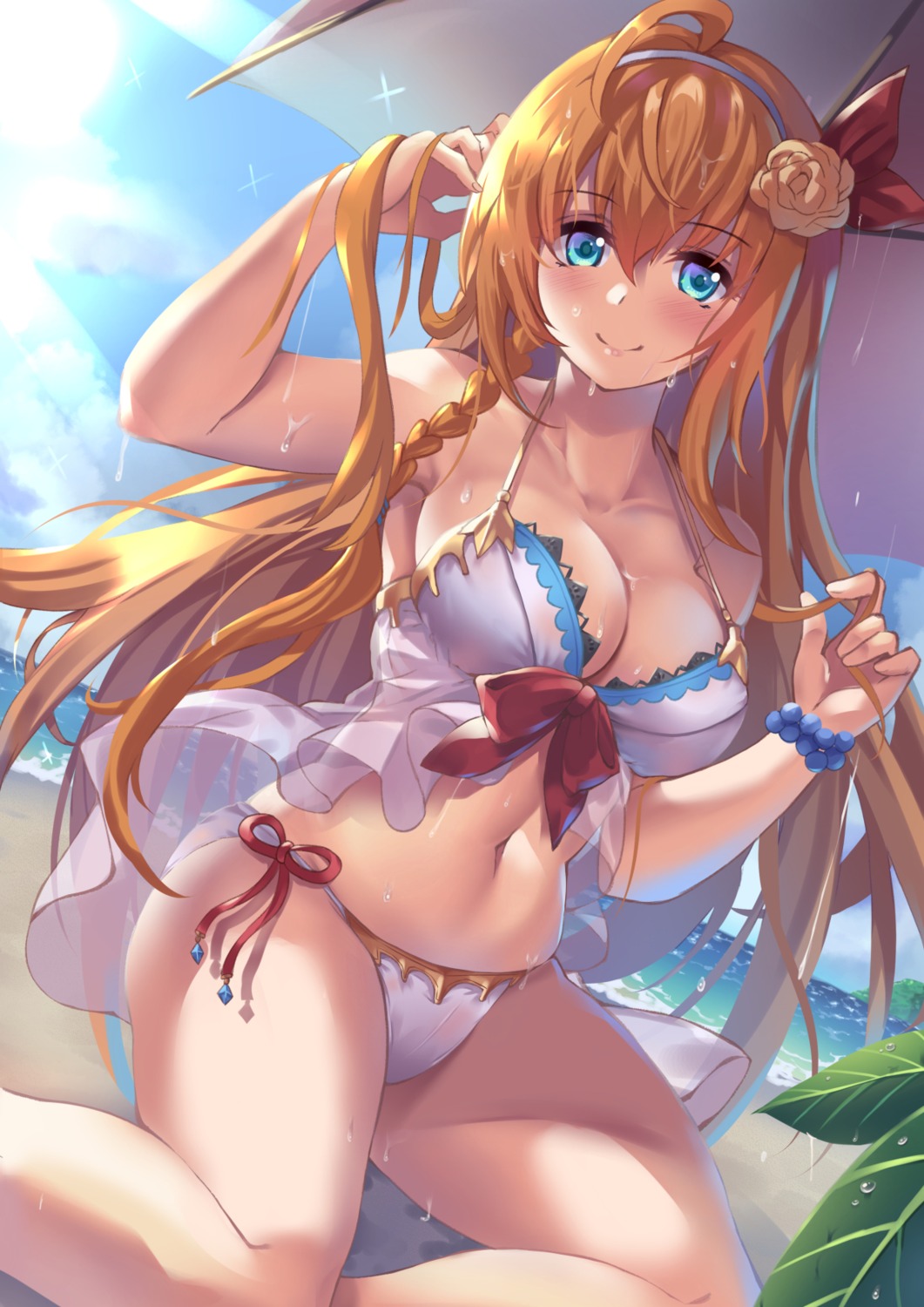 a-na bikini pecorine princess_connect princess_connect!_re:dive see_through swimsuits wet