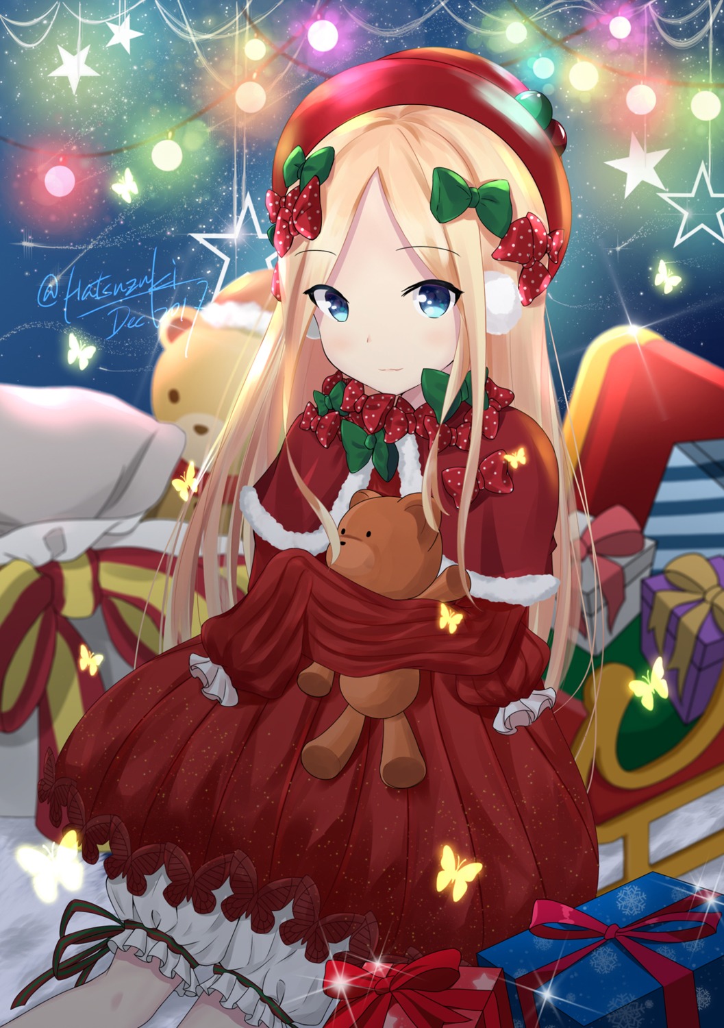 abigail_williams_(fate) bloomers christmas dress fate/grand_order hatsuzuki_527