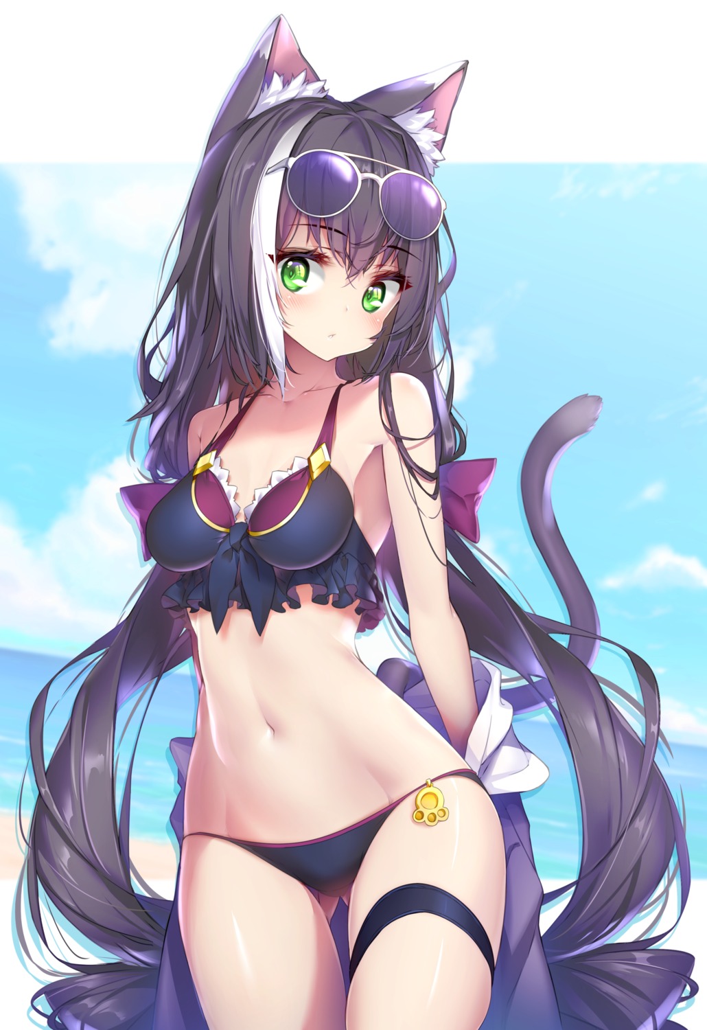 animal_ears bikini garter hong_(white_spider) karyl_(princess_connect) megane nekomimi princess_connect princess_connect!_re:dive swimsuits tail