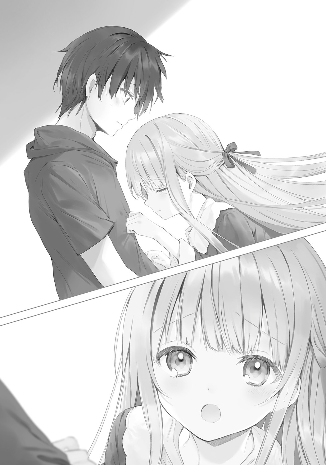 fujimiya_amane hanekoto monochrome otonari_no_tenshi-sama_ni_itsunomanika_dame_ningen_ni_sareteita_ken shiina_mahiru