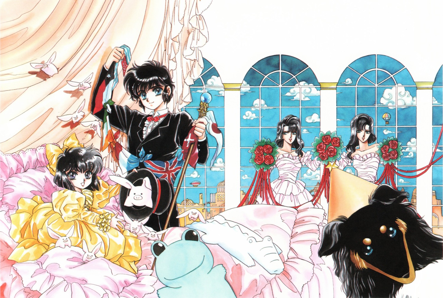 clamp ijuuin_akira nijuu_mensou_ni_onegai ookawa_utako