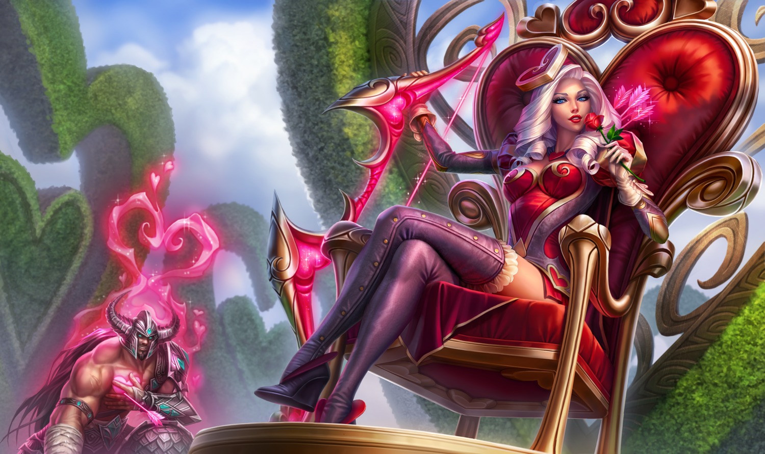 armor ashe cleavage heels league_of_legends tagme thighhighs tryndamere weapon