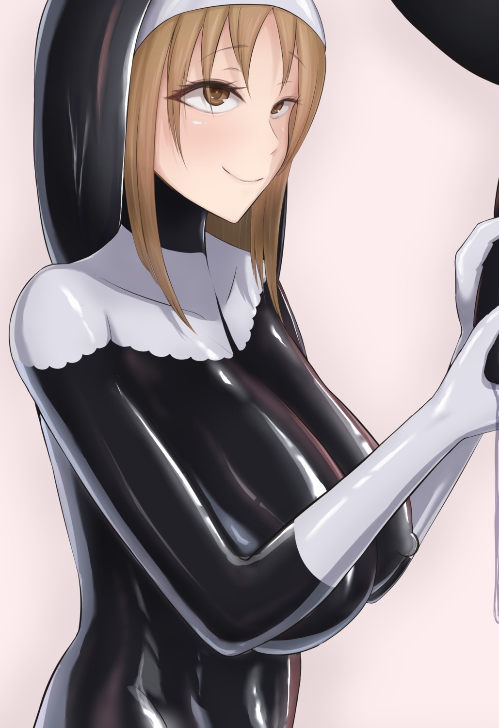 bodysuit erect_nipples nijisanji nijisanji_seeds nun sister_cleaire tagme