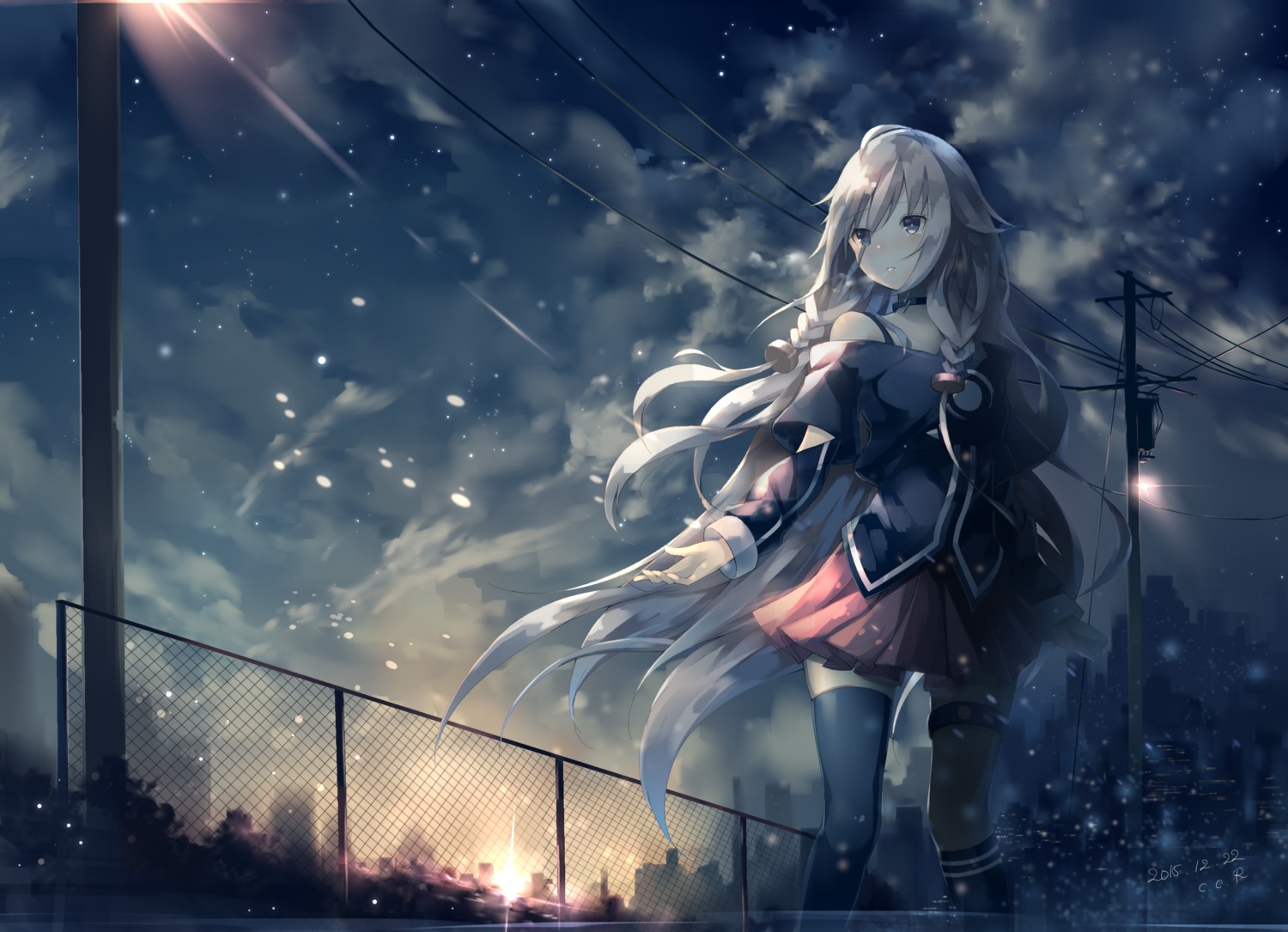 c.c.r_(ccrgaoooo) garter ia_(vocaloid) thighhighs vocaloid