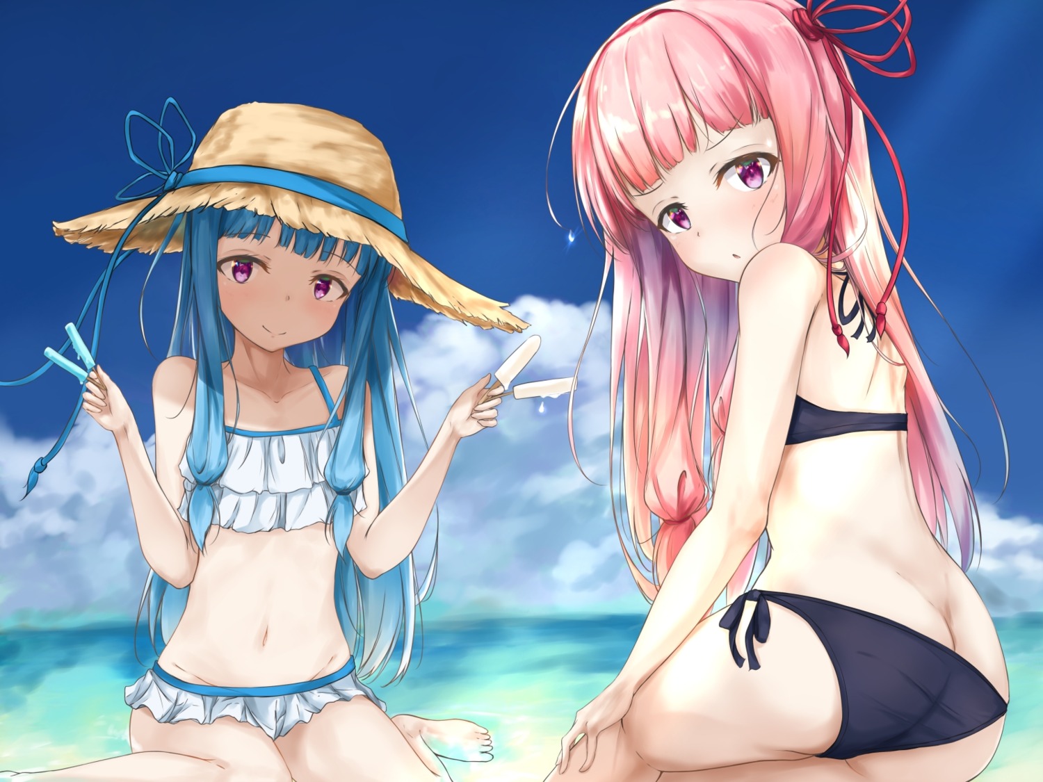 ass bikini harmon kotonoha_akane kotonoha_aoi swimsuits voiceroid