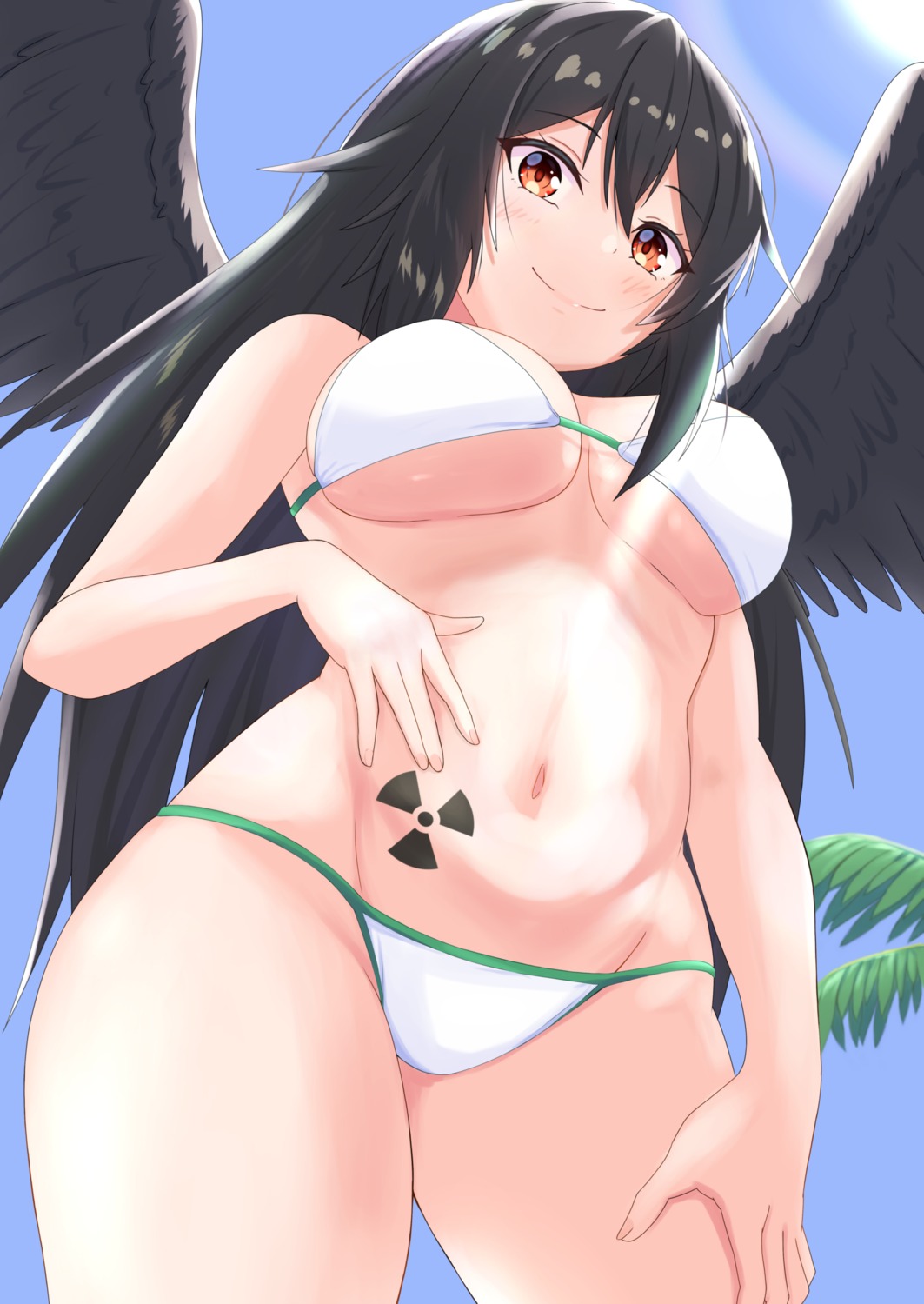 bikini o1118 reiuji_utsuho swimsuits tattoo touhou wings