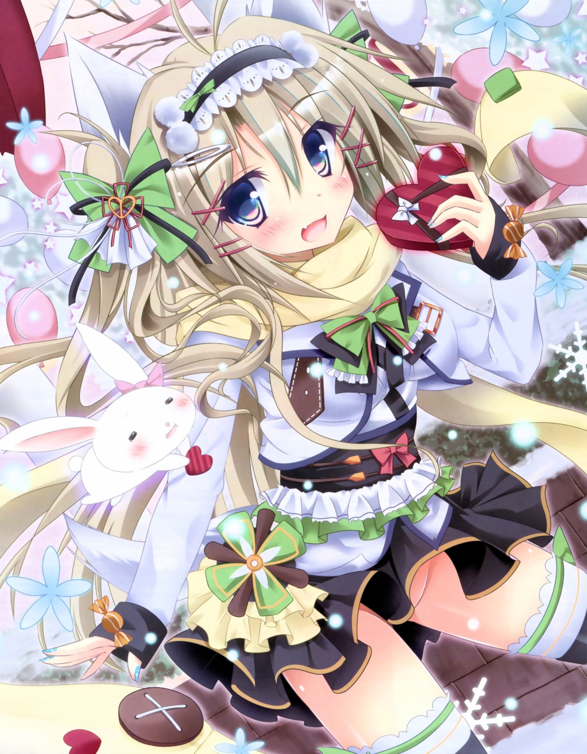 animal_ears castella_milk nopan tail thighhighs valentine