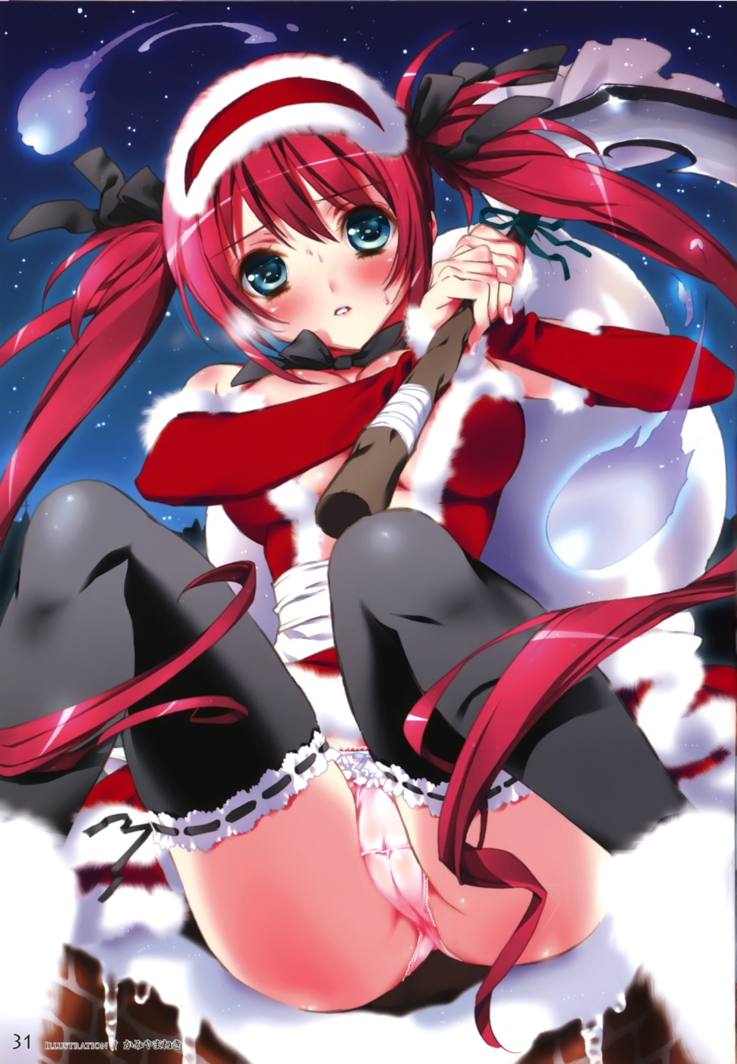 airi cameltoe christmas kamiya_maneki pantsu queen's_blade thighhighs