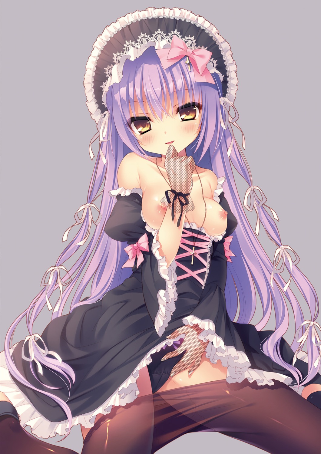 breasts dress maid nipples pantsu pantyhose rubi-sama