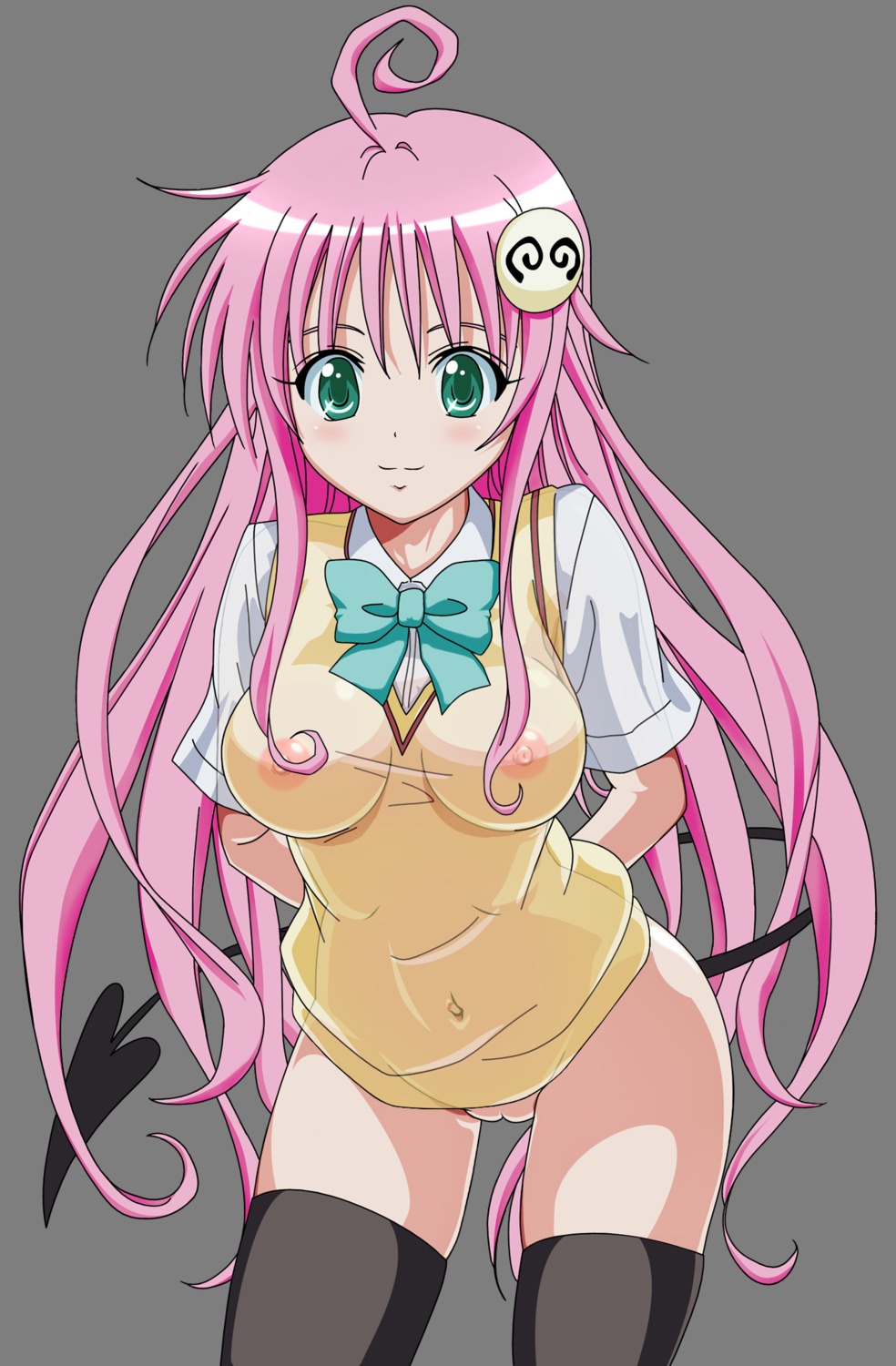 bottomless lala_satalin_deviluke nipples pussy see_through thighhighs to_love_ru transparent_png uncensored vector_trace
