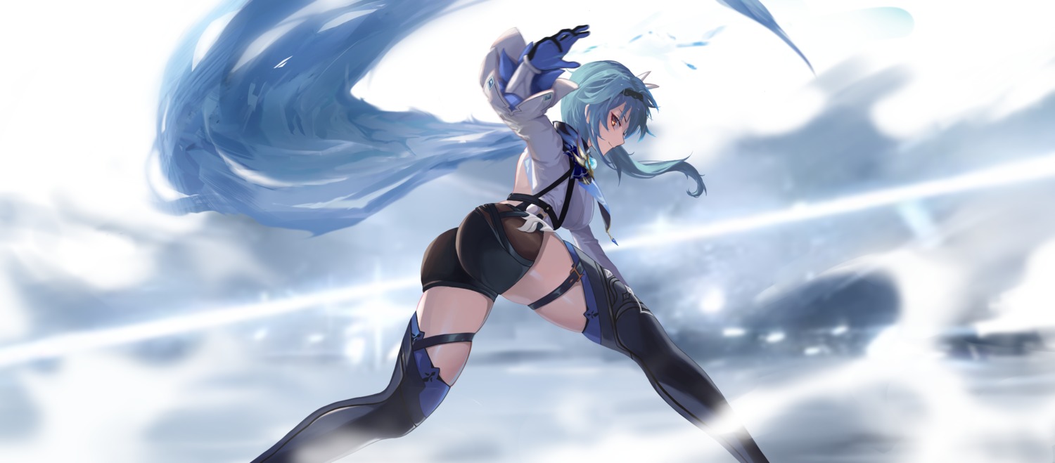 ass eula garter genshin_impact thighhighs xiaobei