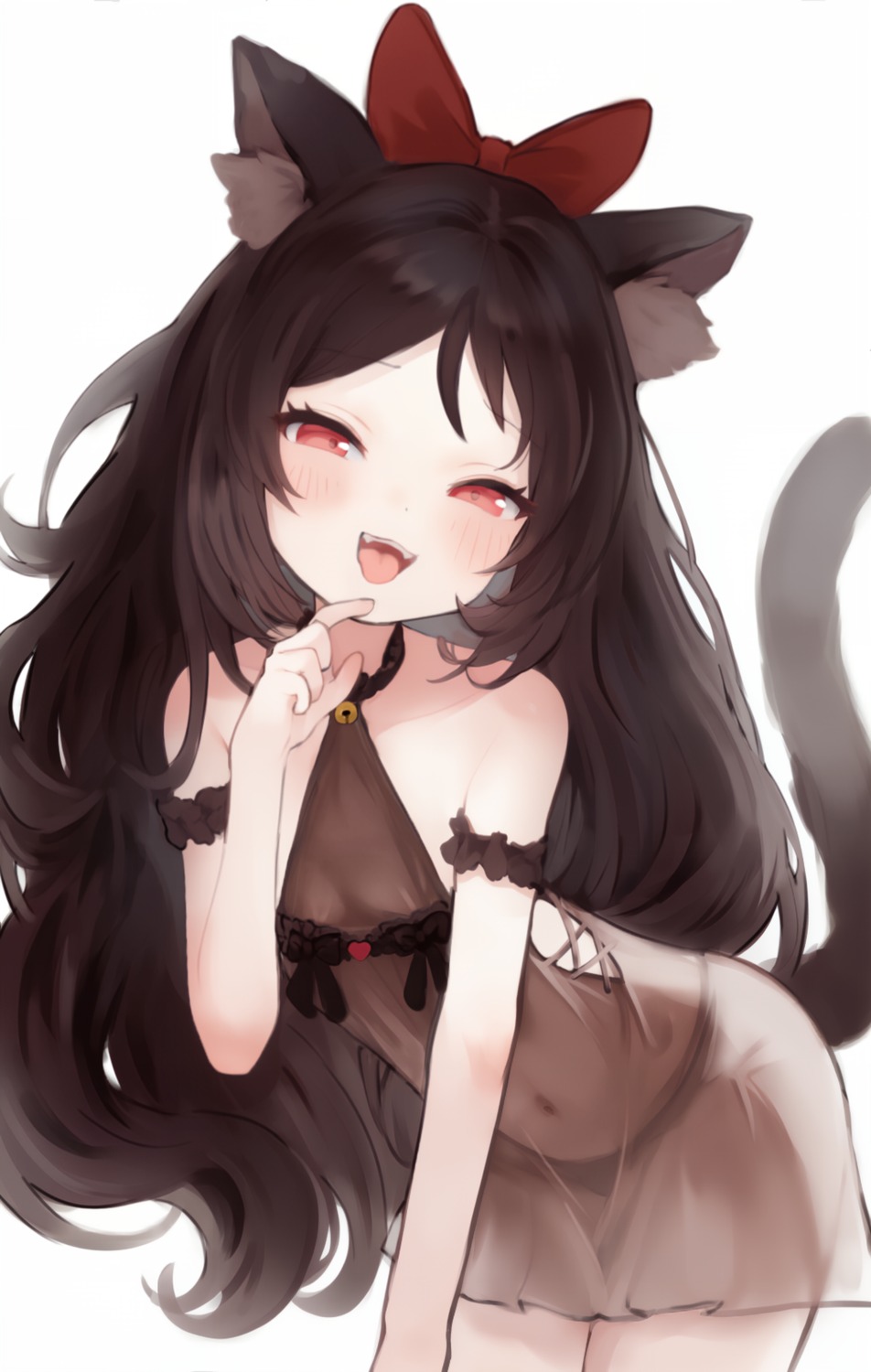 animal_ears lingerie loli nekomimi pantsu see_through tail yeong