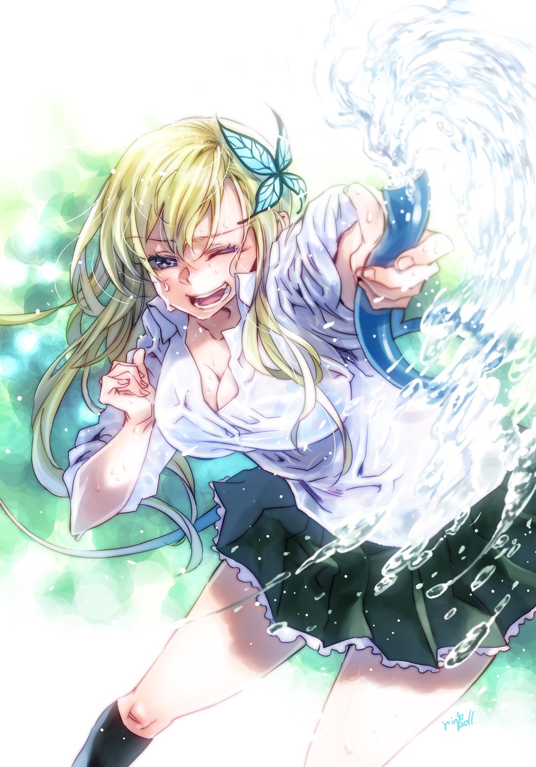 boku_wa_tomodachi_ga_sukunai bra cleavage kashiwazaki_sena ringo78 see_through seifuku wet_clothes