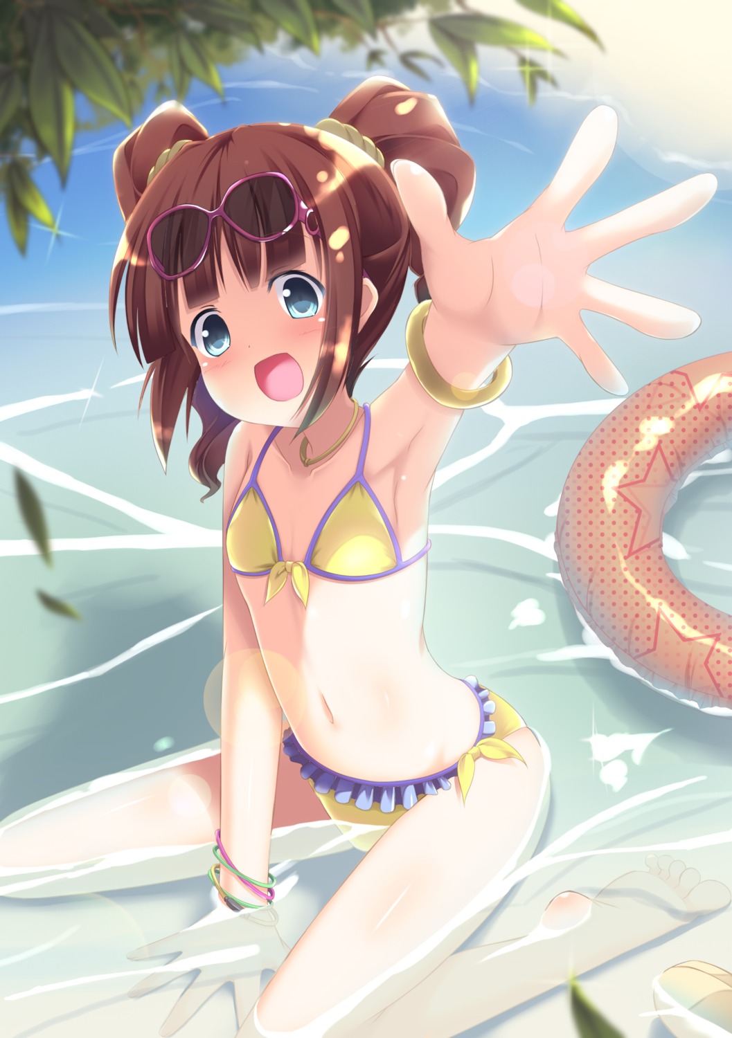 bikini megane nekomu_shi swimsuits takatsuki_yayoi the_idolm@ster