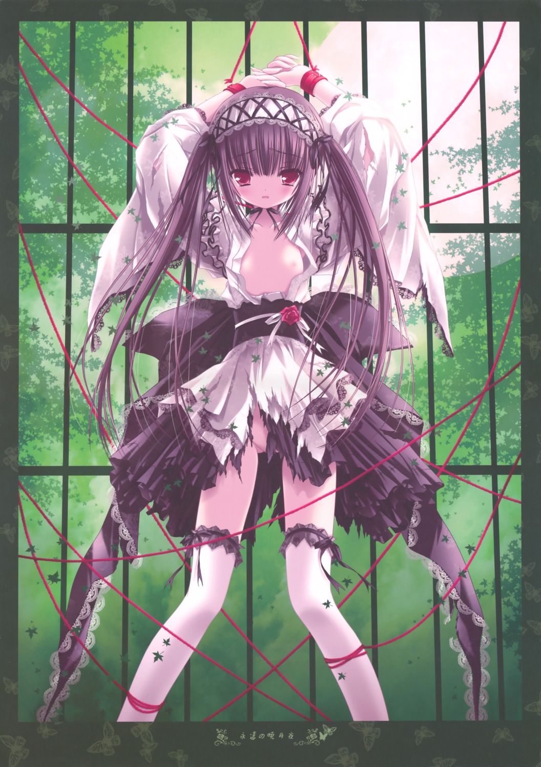 gothic_lolita lolita_fashion nipples no_bra nopan open_shirt tinkle torn_clothes