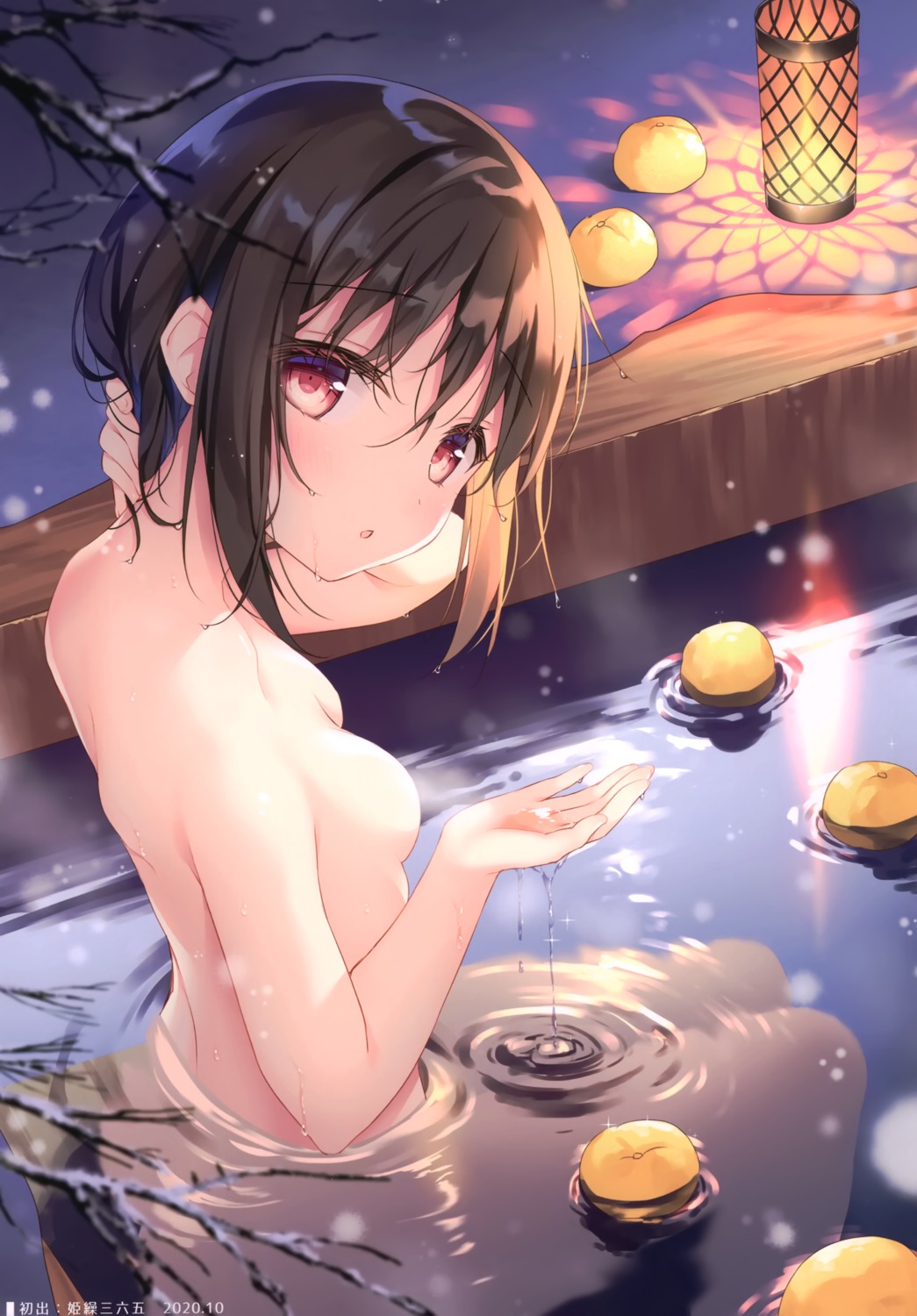 aoirokanata bathing kiginu_yuu naked onsen shikitani_asuka wet