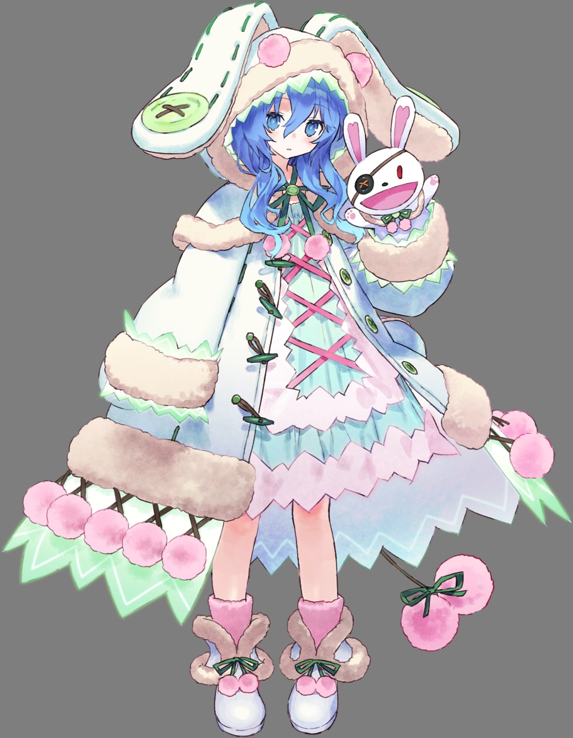 animal_ears bunny_ears date_a_live dress himekawa_yoshino noco tail transparent_png