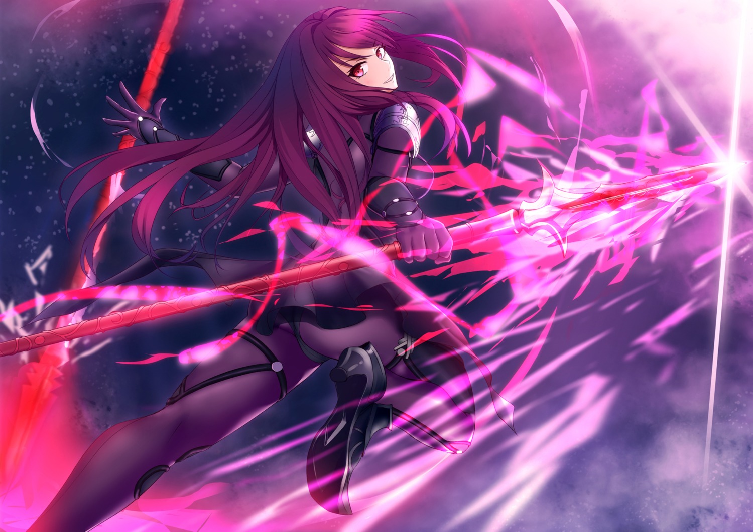 arurun bodysuit fate/grand_order heels scathach_(fate/grand_order) weapon