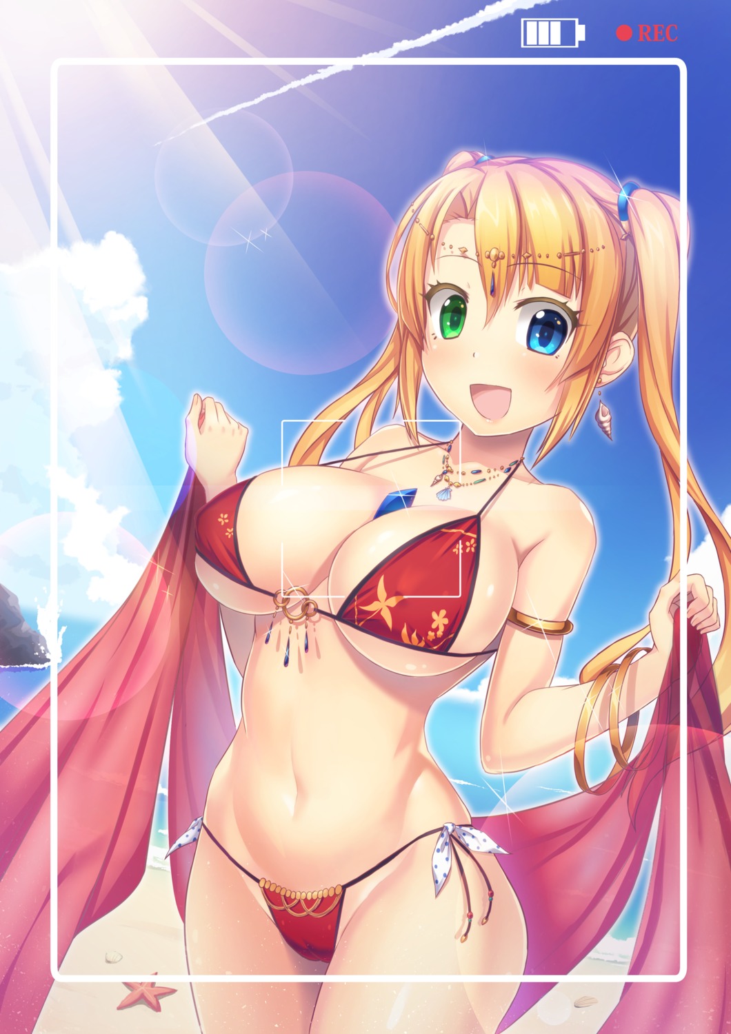 bikini cameltoe heterochromia hyui_cf2 swimsuits underboob