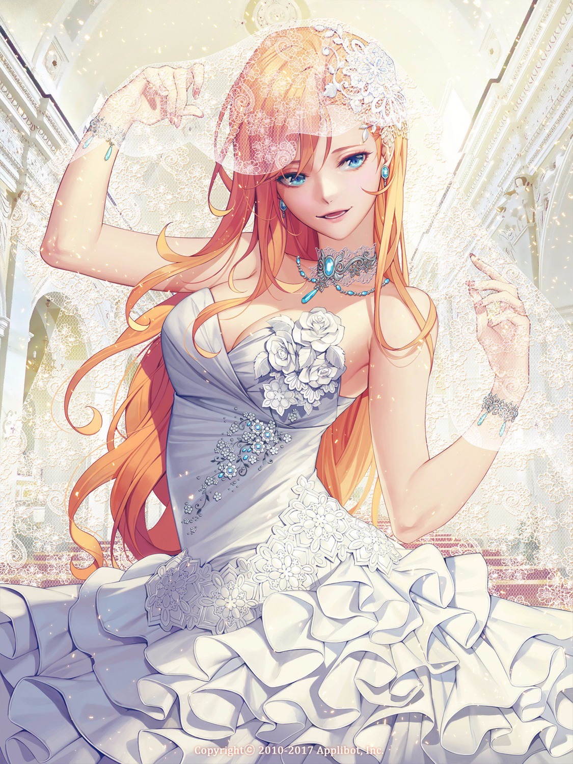 cleavage dress furyou_michi_~gang_road~ soo_kyung_oh wedding_dress