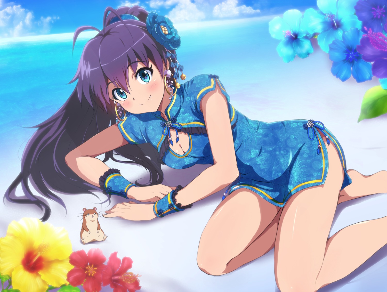 araburu-hinadori chinadress cleavage ganaha_hibiki the_idolm@ster