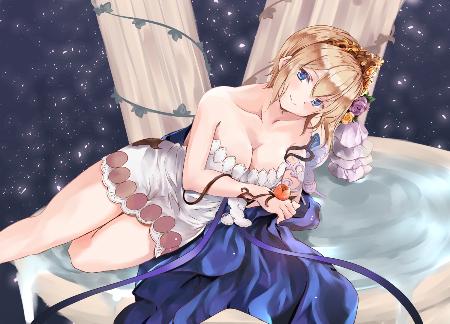 cleavage dress europa_(granblue_fantasy) granblue_fantasy hinahino