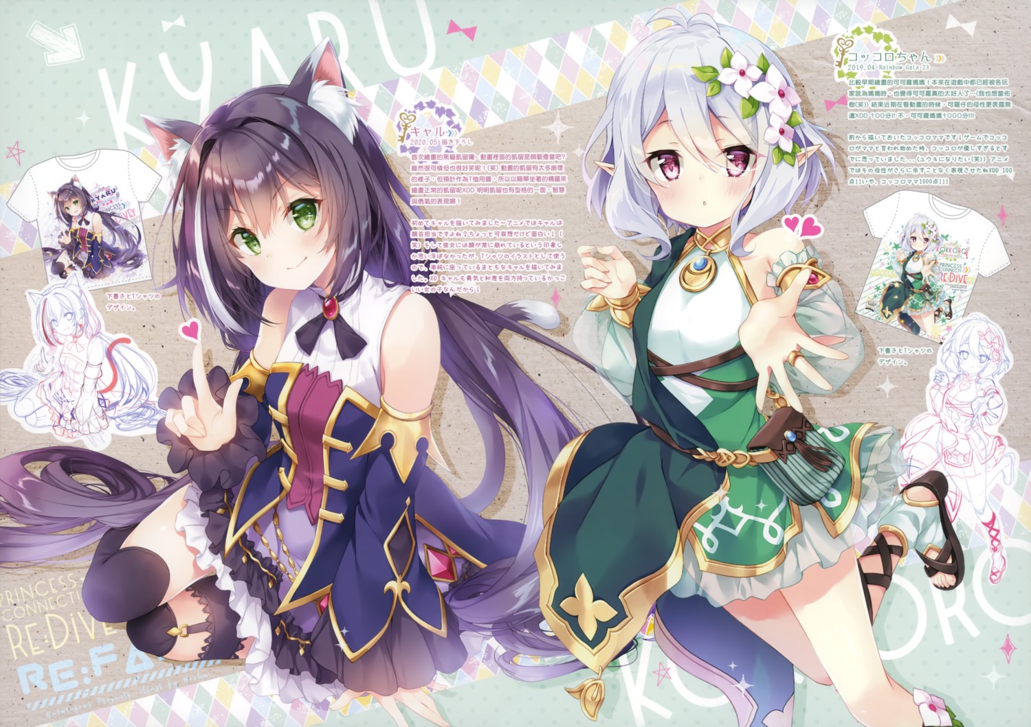 animal_ears karyl_(princess_connect) kokkoro mocha_(naturefour) nekomimi princess_connect princess_connect!_re:dive