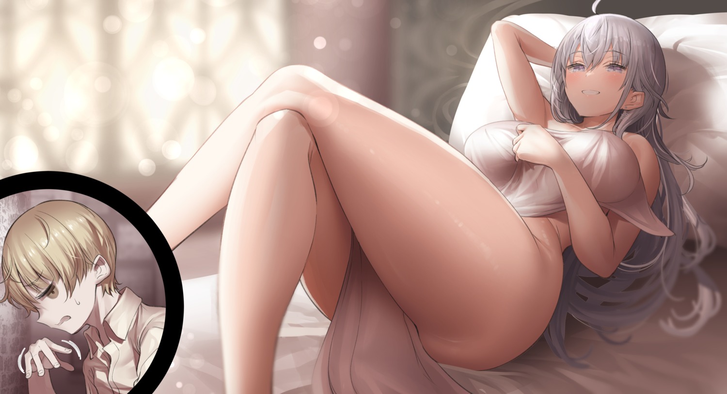 breast_hold kadokawa_sneaker_bunko naked sheets tagme