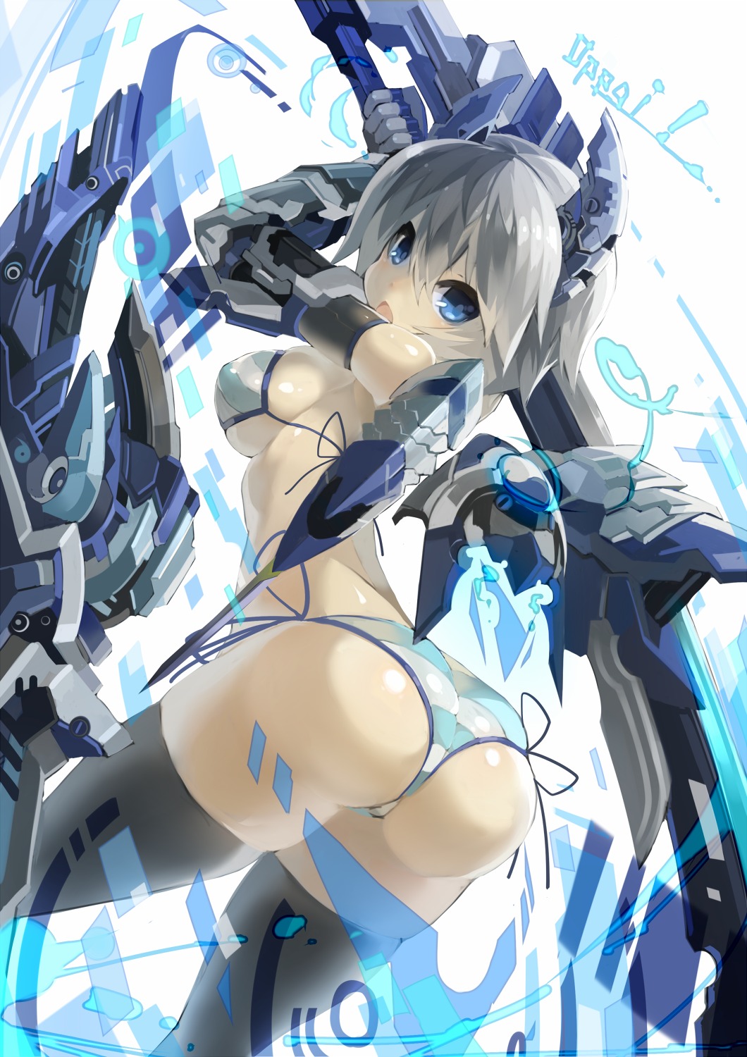 ass bikini mamuru mecha_musume swimsuits thighhighs