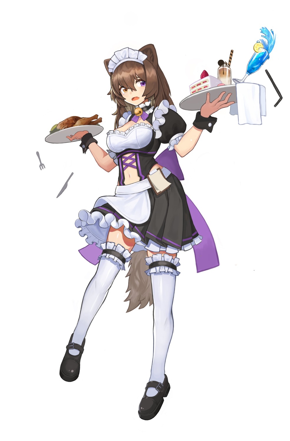 animal_ears maid onedoo thighhighs