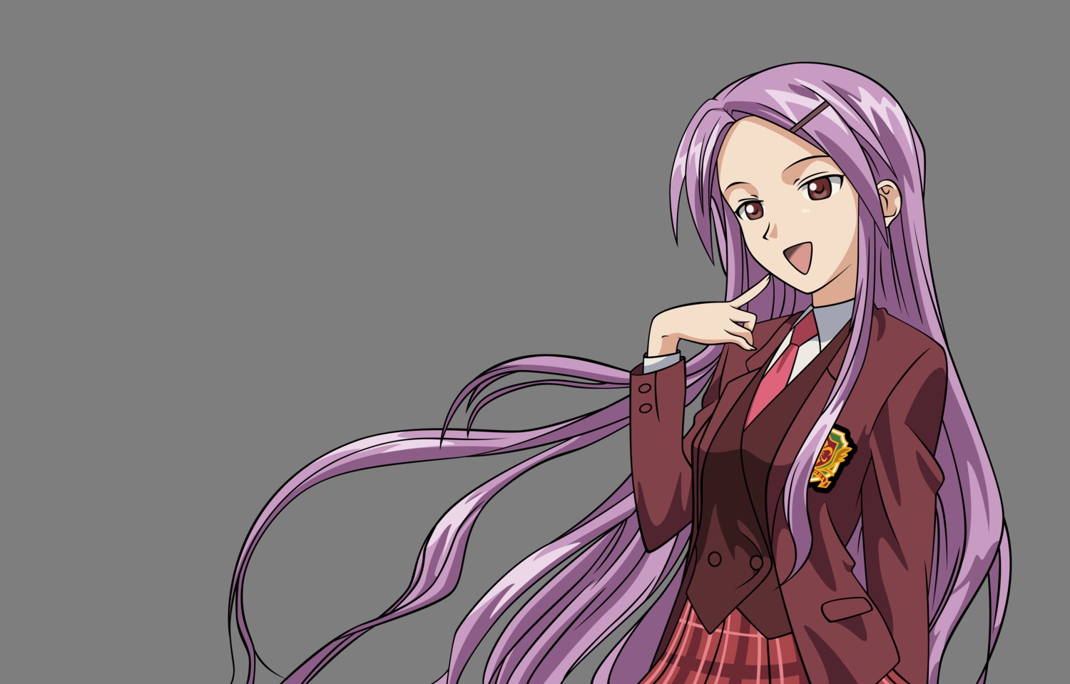 kakizaki_misa mahou_sensei_negima seifuku transparent_png vector_trace