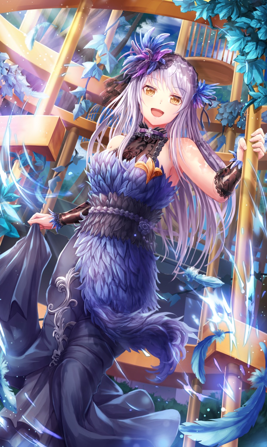 bang_dream! bang_dream!_episode_of_roselia dress lunacle minato_yukina skirt_lift