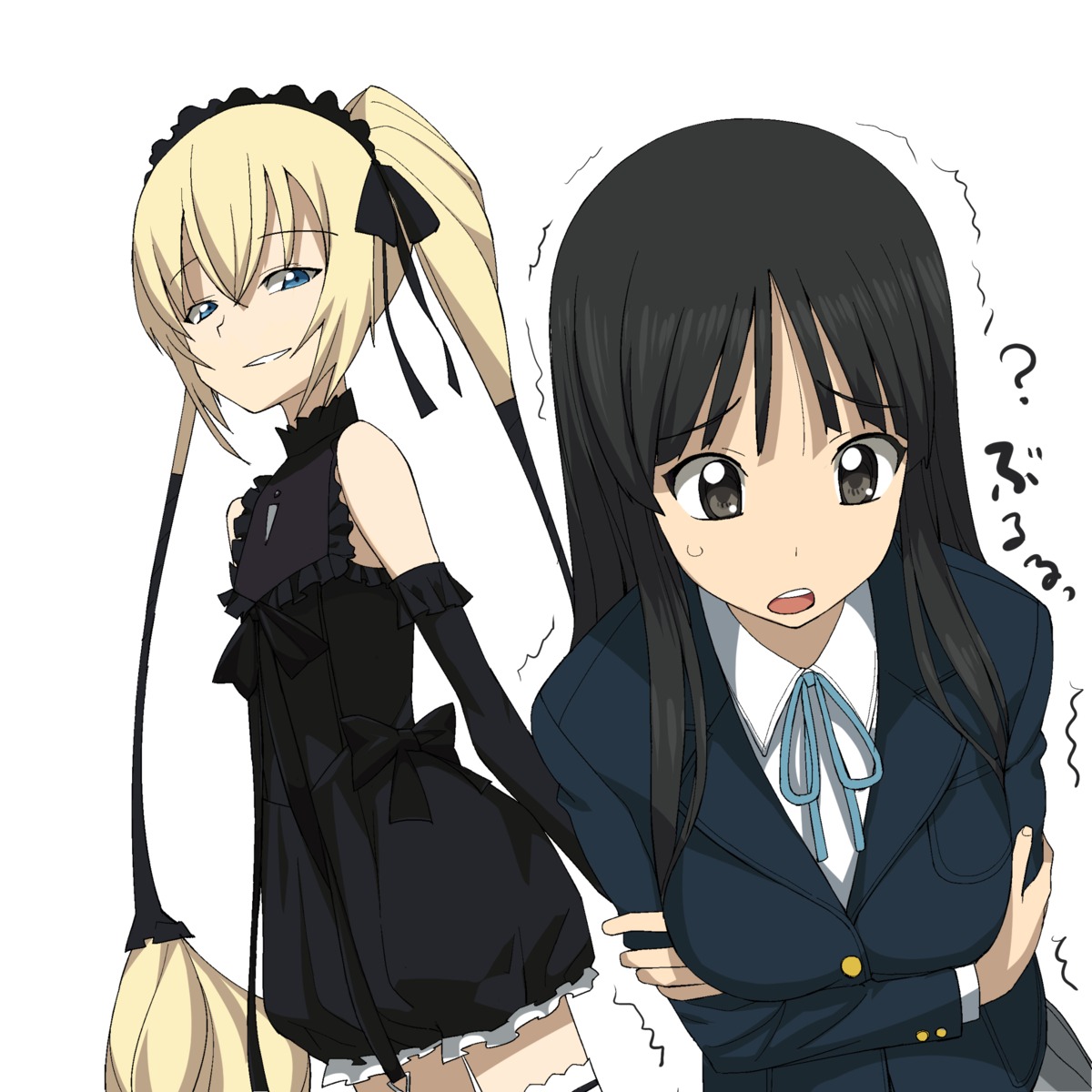 a1 akiyama_mio crossover ekaterina_kurae gothic_lolita initial-g k-on! lolita_fashion seifuku seikon_no_qwaser