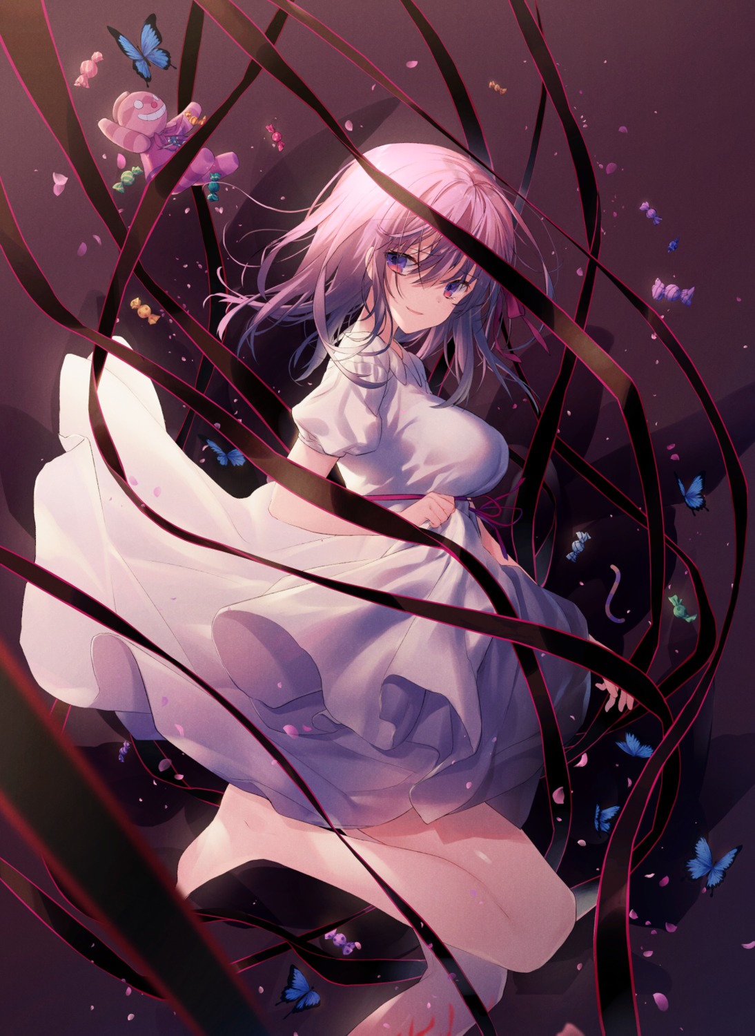 dress fate/stay_night_heaven's_feel kuro_futoshi matou_sakura skirt_lift