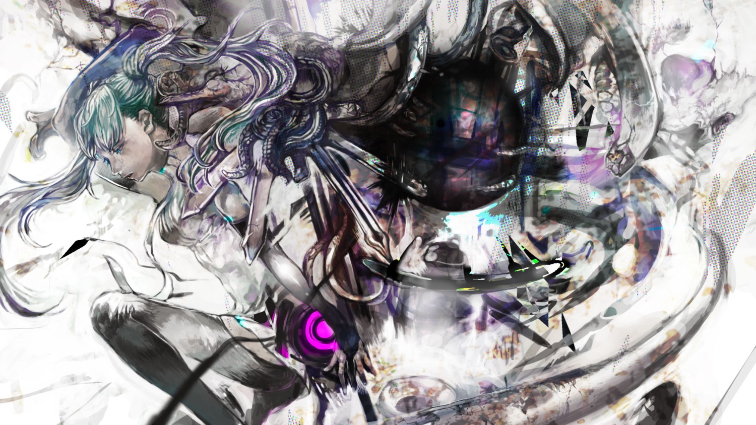 enc/ddd hatsune_miku miku_append monster tentacles vocaloid wallpaper