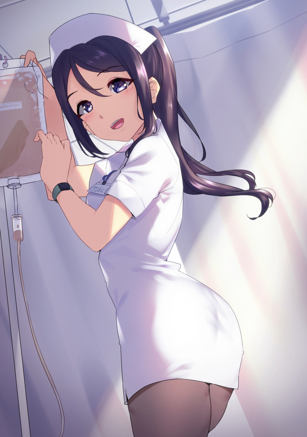 love_live!_sunshine!! matsuura_kanan nurse pantyhose yamaori_(yamaorimon)