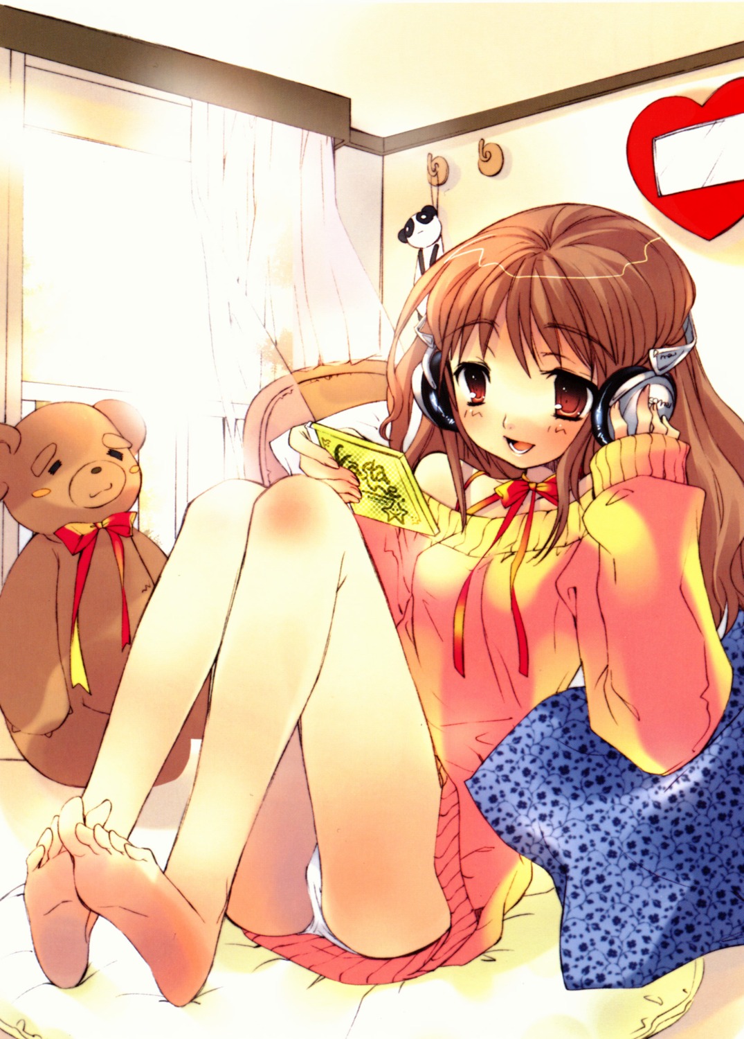 asahina_mikuru headphones ito_noizi pantsu suzumiya_haruhi_no_yuuutsu