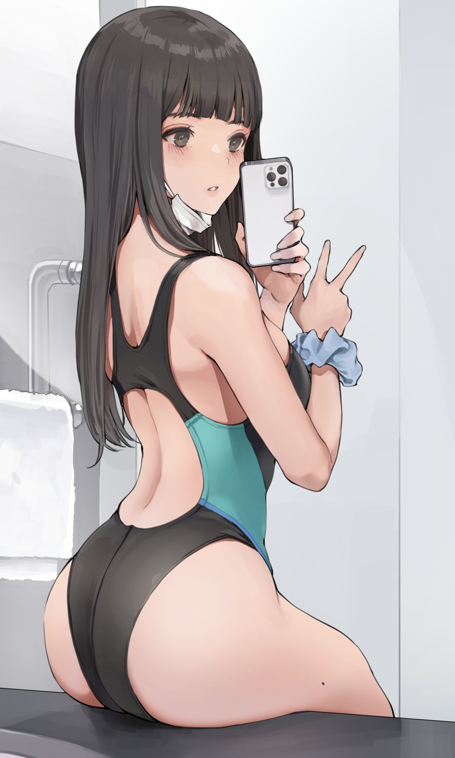 ass koh_(minagi_kou) selfie swimsuits