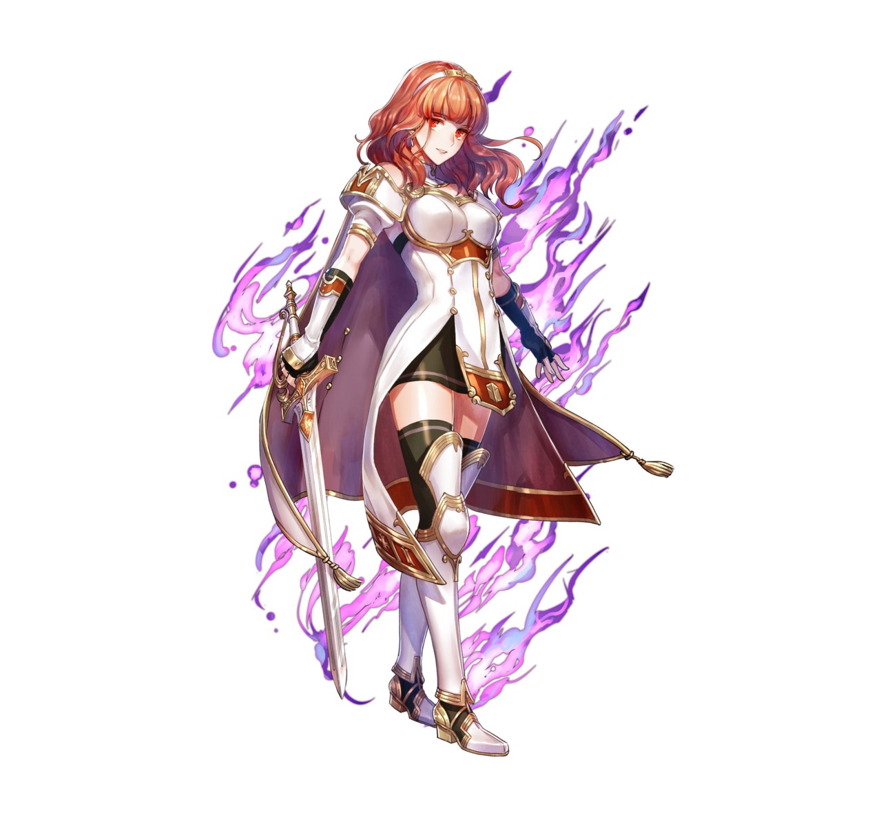 armor celica_(fire_emblem) fire_emblem fire_emblem_echoes fire_emblem_heroes fujikawa_akira heels nintendo sword thighhighs