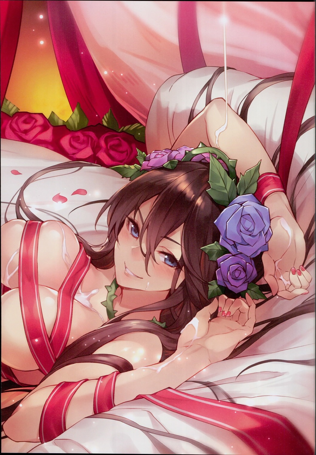 cream granblue_fantasy kakage naked_ribbon partial_scan rosetta_(granblue_fantasy) stitchme