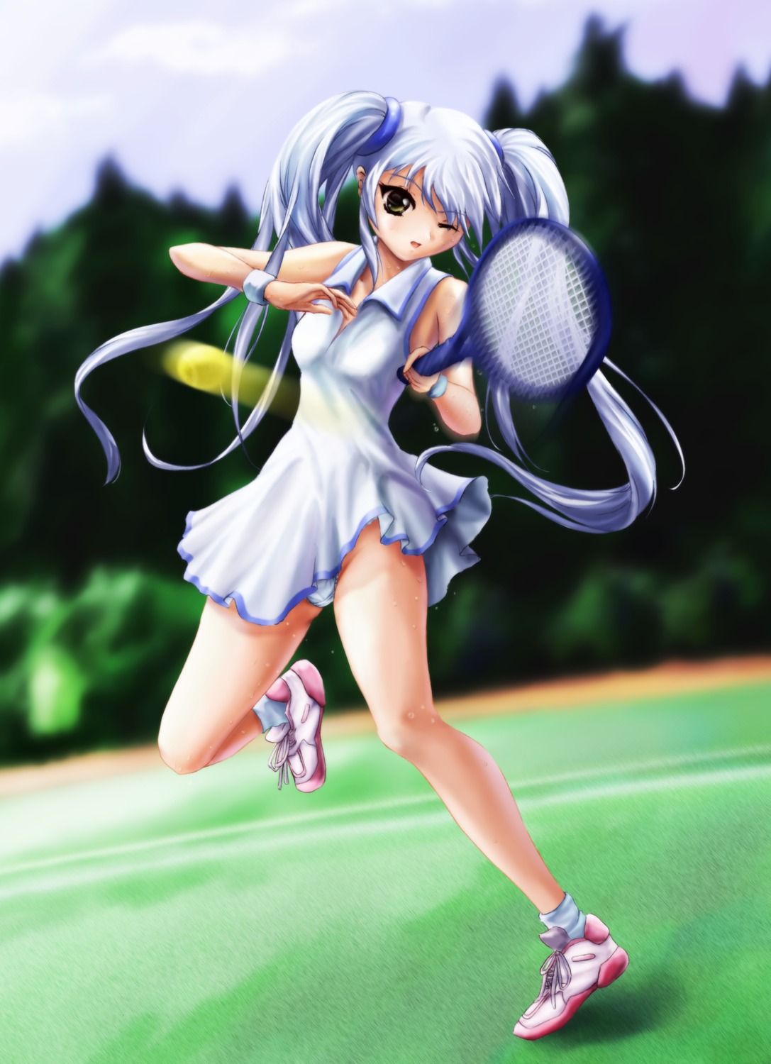 hoshino_ruri kisaragi martian_successor_nadesico necomanma pantsu tennis