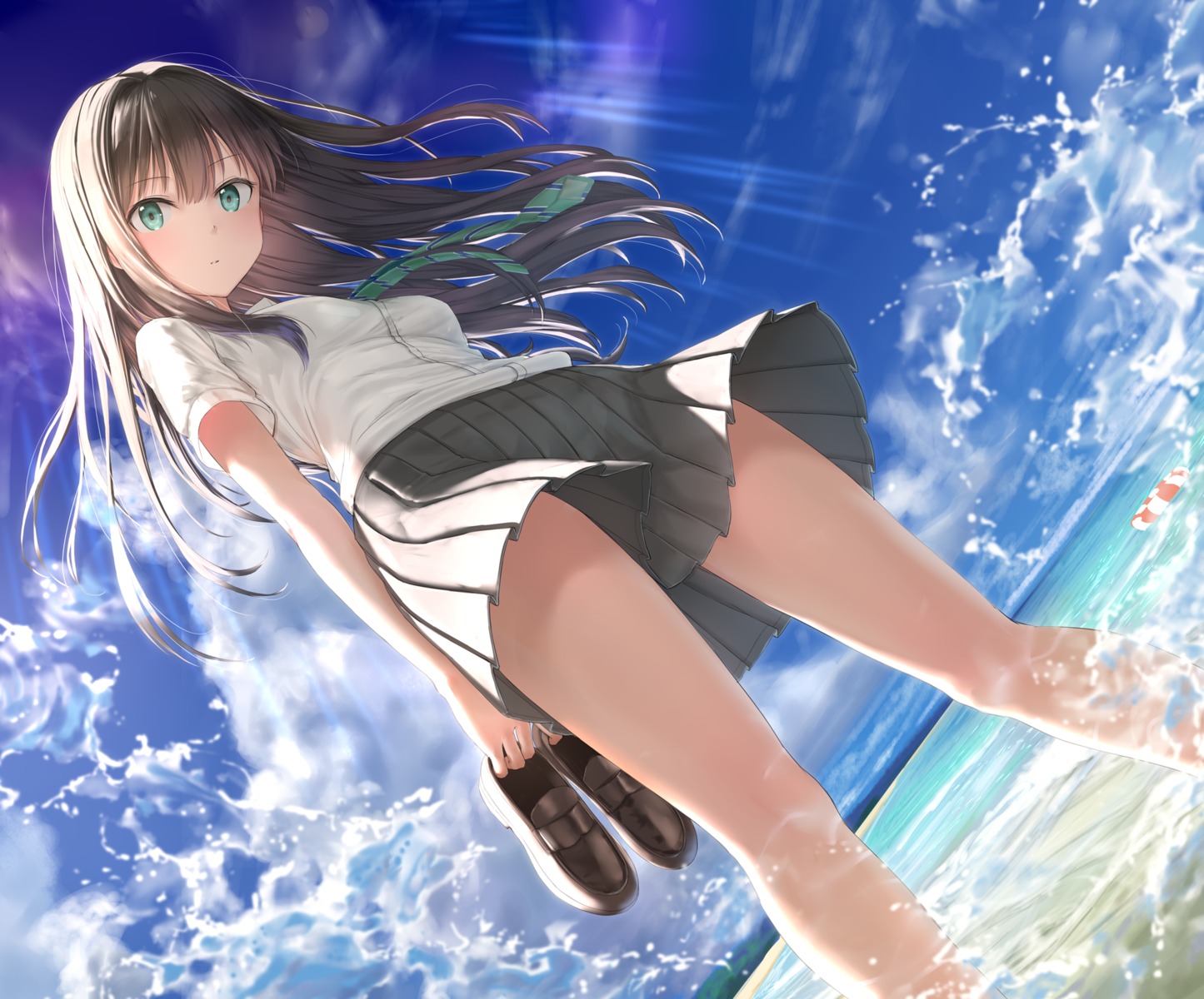 kachiyori seifuku shibuya_rin the_idolm@ster the_idolm@ster_cinderella_girls wet