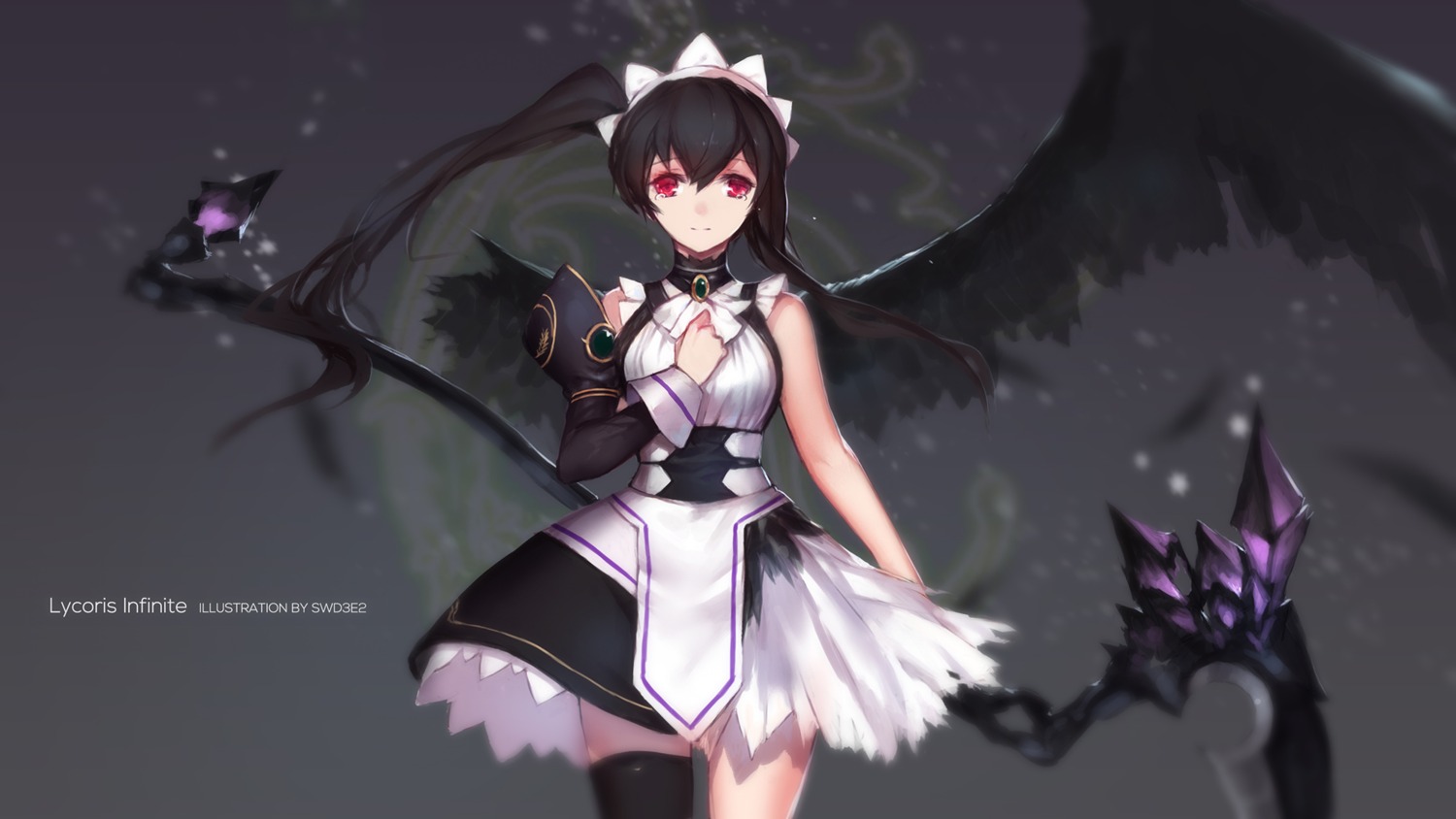 dress swd3e2 thighhighs weapon wings