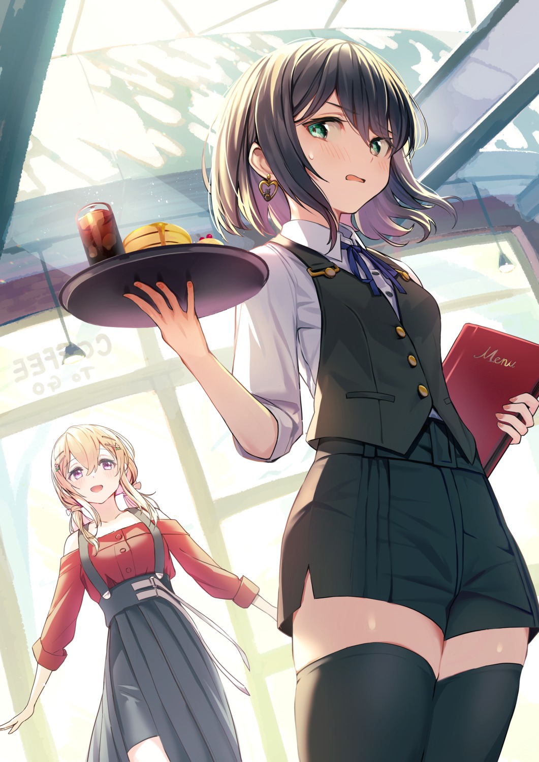 kagawa_ichigo thighhighs waitress