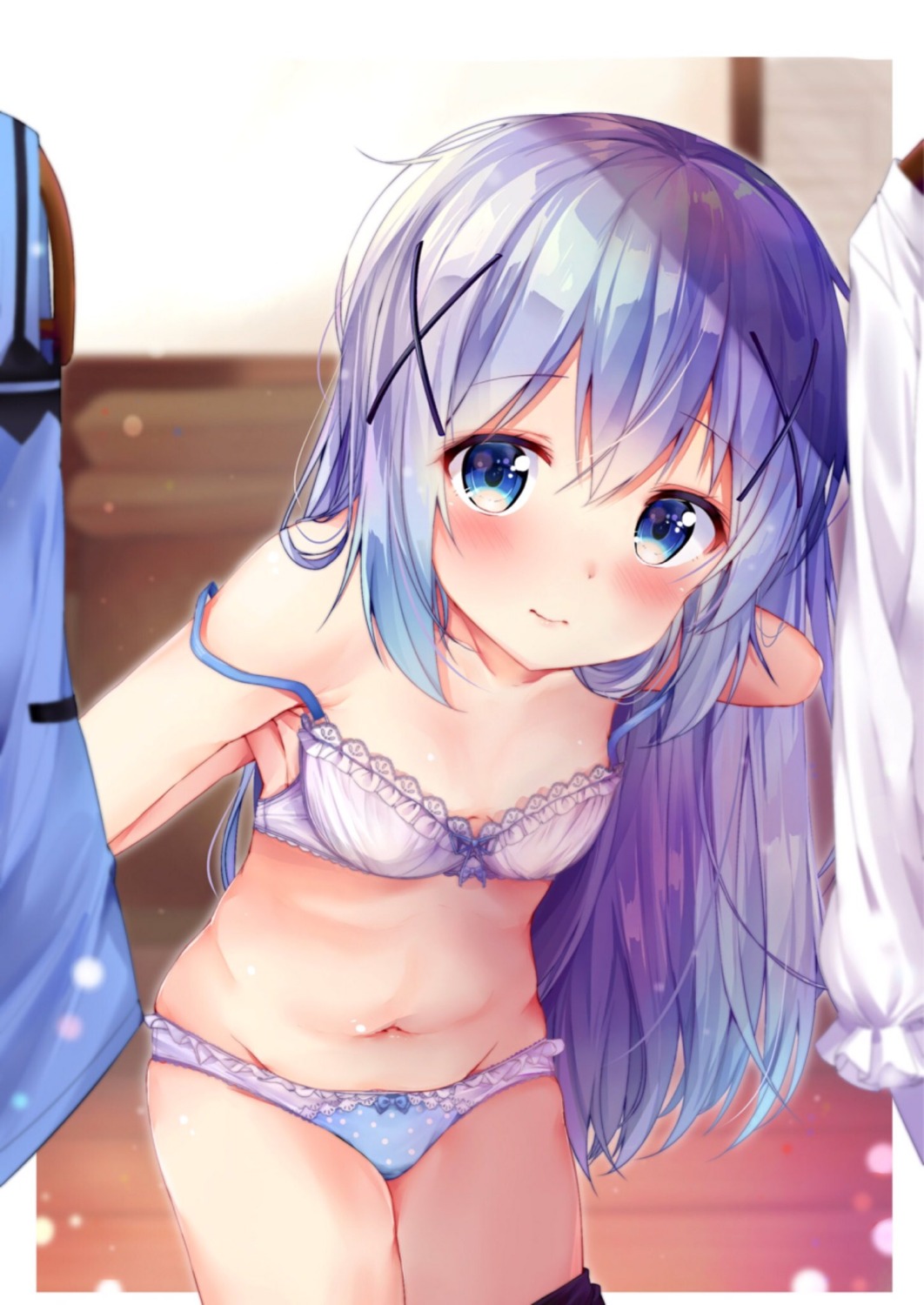 bra cleavage gochuumon_wa_usagi_desu_ka? kafuu_chino loli pantsu rouka undressing