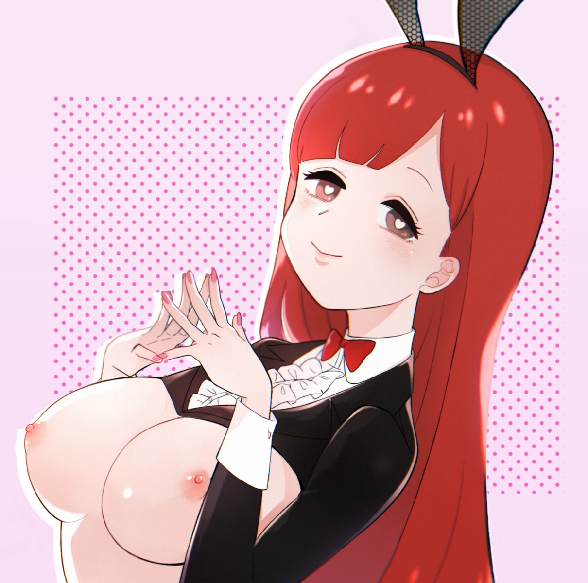 animal_ears breasts bunny_ears bunny_girl nakamura_hajime nipples no_bra